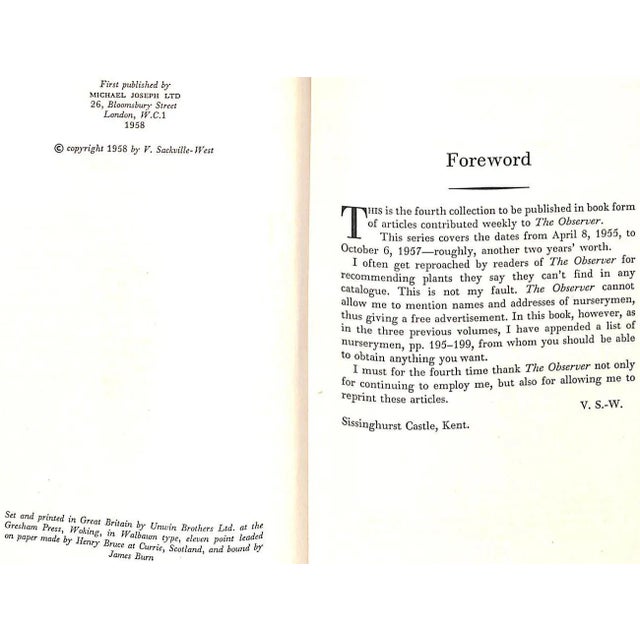 "Even More for Your Garden" 1958 Sackville-West, V. For Sale - Image 11 of 12