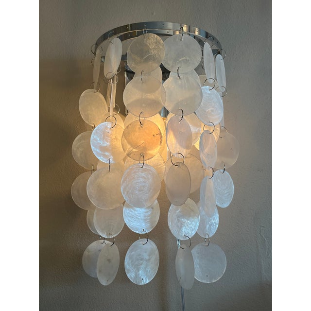 Capiz Shell Wall Light, 2019 For Sale - Image 6 of 11