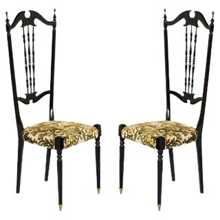 Set of Chiavari High Back Chairs by Gaetano Descalzi, 1930s For Sale
