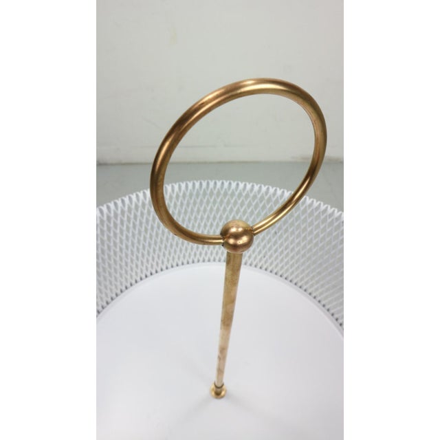 Vintage White Metal and Brass Planter, France, 1960s For Sale - Image 11 of 18