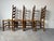 Wood Vintage French Country Style Tall Ladder Back Rush Seat Dining Chairs – Set of 4 For Sale - Image 7 of 18