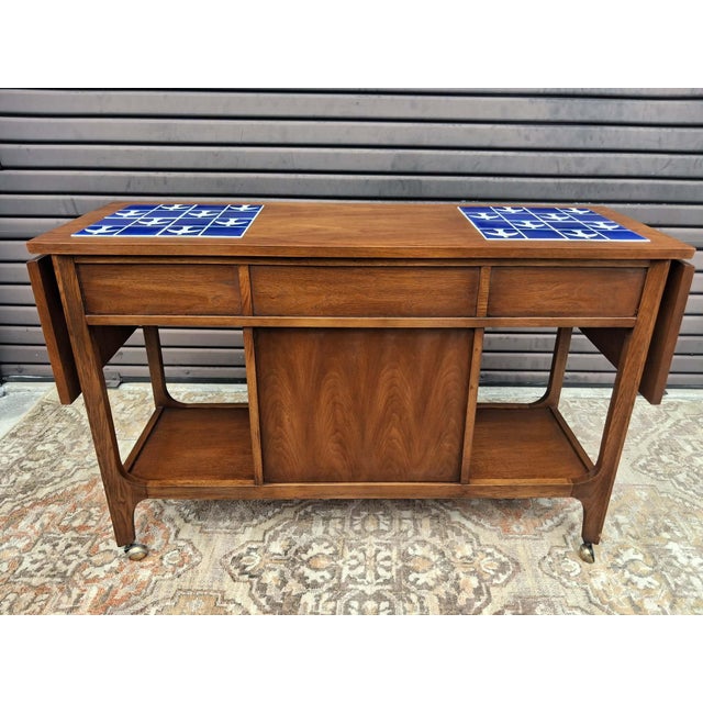 Mid Century Modern Broyhill Brasilia Bar Cart Server. For Sale - Image 17 of 18