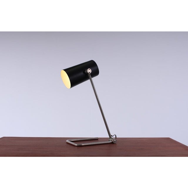Mid-Century Modern Adjustable Black Tube Metal Table Lamp by Hala Dbgma, 1950s For Sale - Image 3 of 18