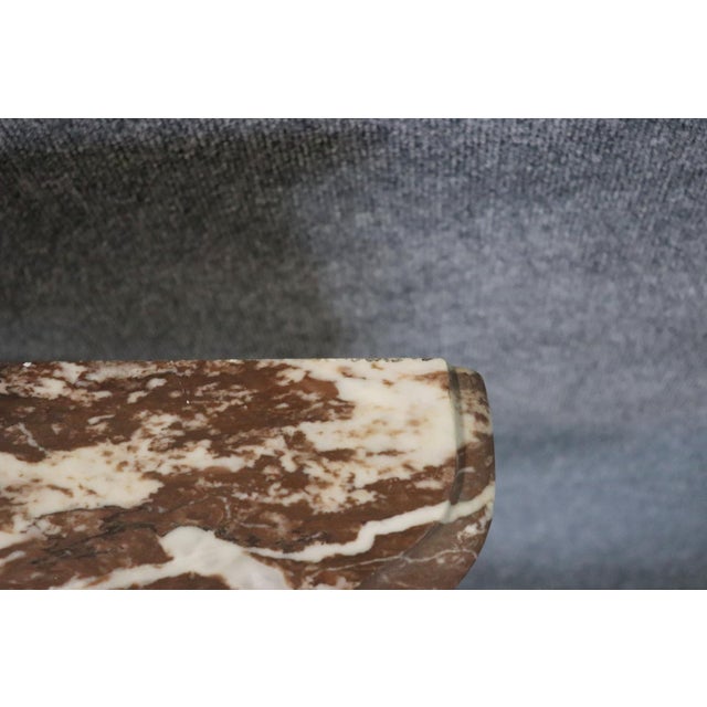 French French Louis XV Giltwood Marble Top Wall Mounted Console Table C. 1870s For Sale - Image 3 of 9