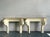 Neoclassical Vintage Regency Plaster Over Wood Boar Console Table - A Pair For Sale - Image 3 of 8