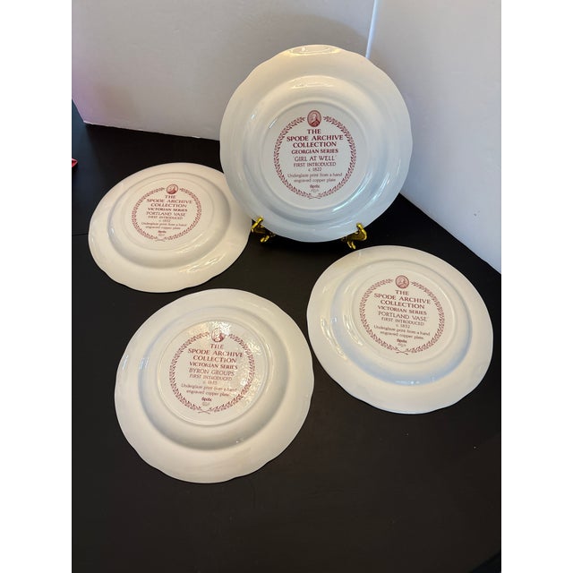1990s Vintage Spode Archive Collection of 4 Plates For Sale - Image 5 of 5