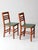 Vintage 1950s Wooden Folding Chairs With Green Upholstered Seats Pair For Sale - Image 11 of 13