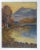 Rustic Vintage Mountain Lake Landscape Painting For Sale - Image 3 of 5