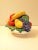 Ceramic Sculptural Fruit Compote Bowl Centerpiece Colorful Italian Style Folk Art Pedestal Matte Finish For Sale - Image 4 of 8