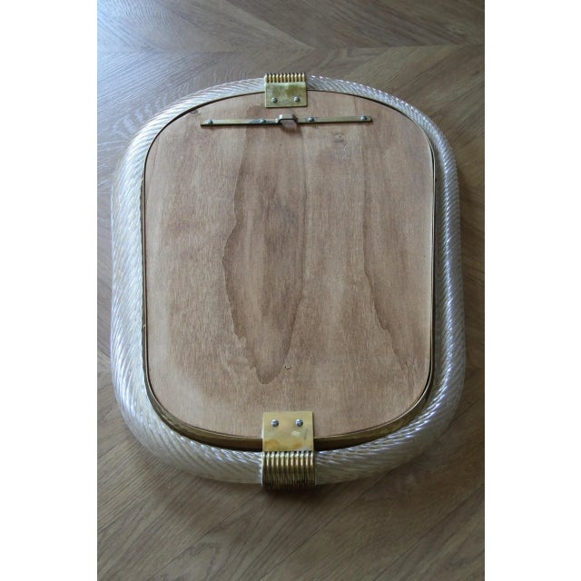 Gold Twisted White Murano Glass Mirror in the style of Barovier, 2000s For Sale - Image 8 of 18