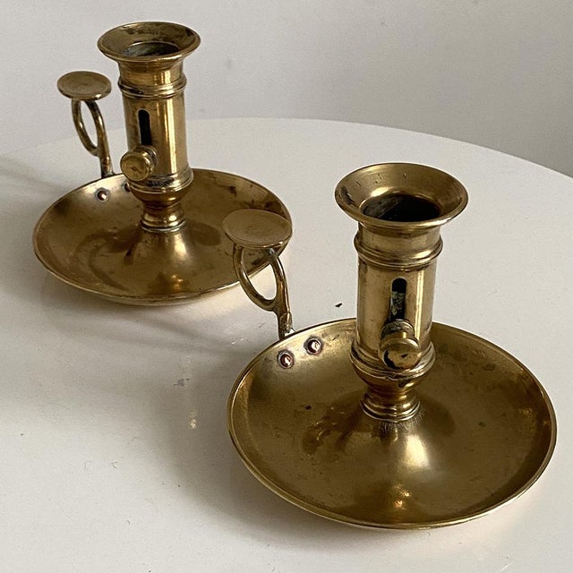 Brass Candlesticks, Set of 2, in Good conditions. Designed before 1890