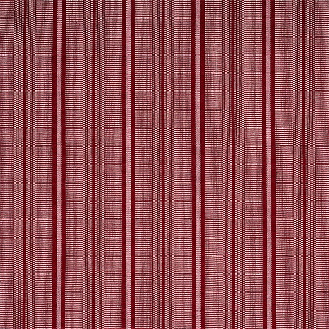 Contemporary Sample - Schumacher X A Rum Fellow Panan Hand Woven Stripe Fabric in Claret For Sale - Image 3 of 3