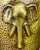 Mid-Century Modern Pair of Mid-Century Gold Glazed Ceramic Elephant Lamps With Custom Artemis Studios Shades - Hollywood Regency / Chinoiserie Style For Sale - Image 3 of 13