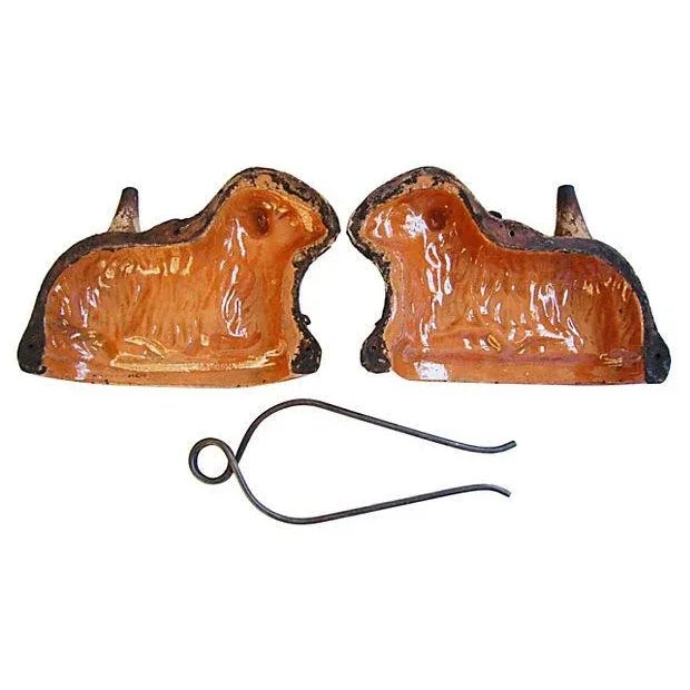 Ceramic Antique 19th CenturyFrench Alsatian Lamb Cake Mold For Sale - Image 7 of 8