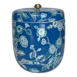 Port 68 Transitional Blue Temple Garden Ice Bucket For Sale
