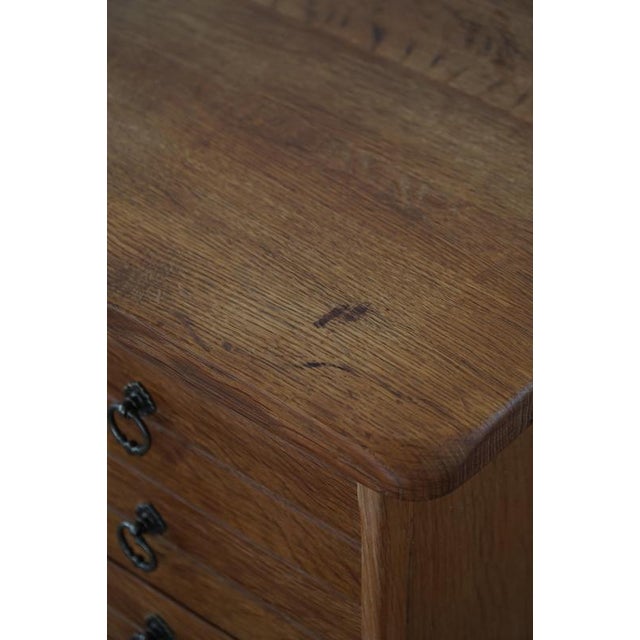 Brown Mid-Century Modern Danish Freestanding Desk in Oak attributed to Henning Kjærnulf, 1950s For Sale - Image 8 of 18