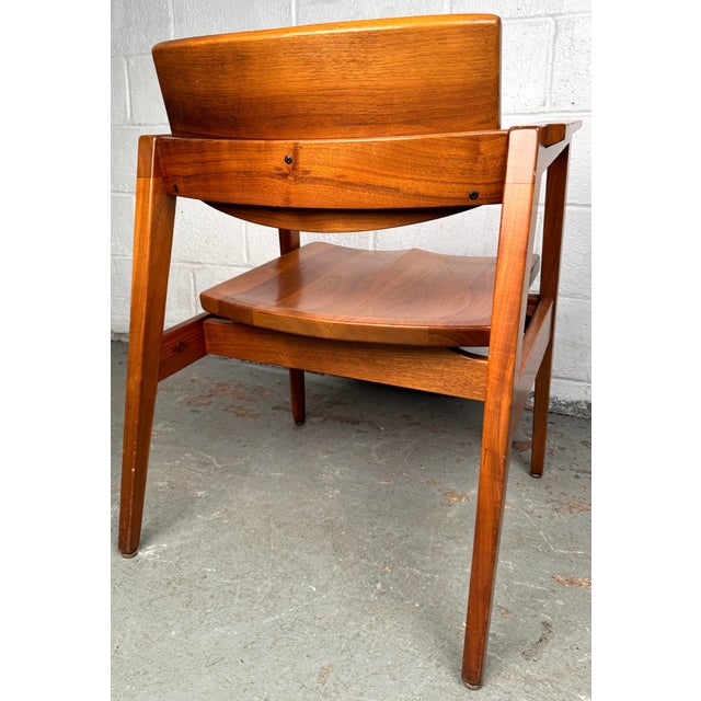 Mid-Century Walnut Chair by Gunlocke For Sale - Image 12 of 12