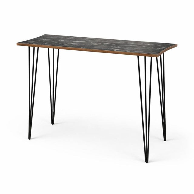 Vintage Formica Marbled Console Table For Sale - Image 9 of 9