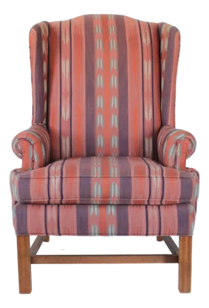 Vintage Bachman Chippendale Style Wingback Chair