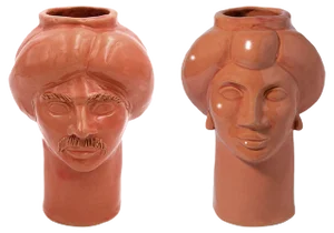 Solimano & Roxelana Figures, Small • Pesa Leonforte from Crita Ceramiche, Set of 2