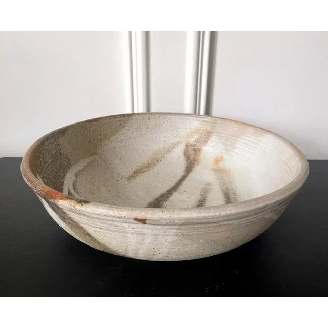 Late 20th Century Large Ceramic Center Bowl Toshiko Takaezu For Sale - Image 5 of 13