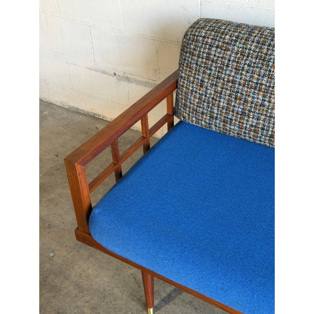 Walnut Sofa Daybed With Integrated Side Table Danish Mid-Century Modern 1960s For Sale - Image 14 of 15