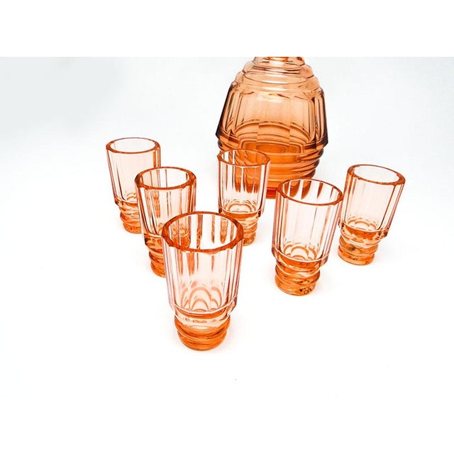 Art Deco Liquor Set from Moser, Czechoslovakia, 1930s, Set of 7 For Sale - Image 12 of 18