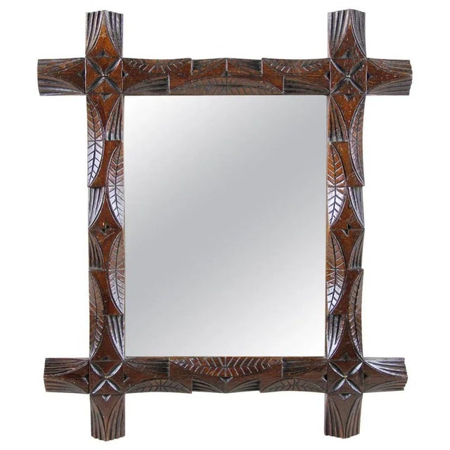Hand-Carved Black Forest Mirror, Austria, 1890s For Sale - Image 17 of 17
