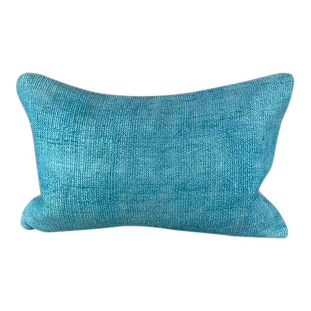 16 x 24 Hemp Pillow Turkish Cushion Natural Blue Pillow Cushion Cover For Sale