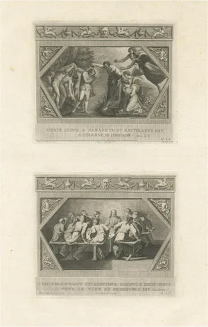 Mochetti after Raphael, God Appearing to Isaac and Isaac and Rebecca, 1850, Print