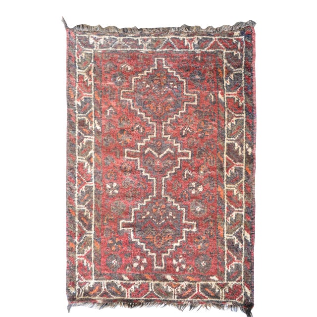 Vintage Mid Century Shiraz Rug For Sale