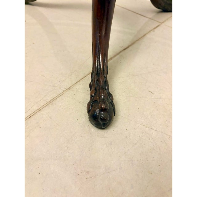 Antique Victorian Carved Mahogany Plant Stand, 1880s For Sale - Image 6 of 11