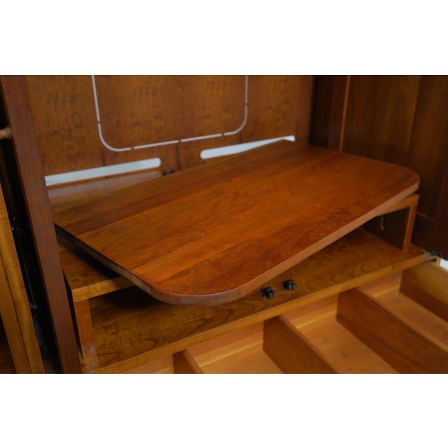 Wood Stickley Arts & Crafts Cherry Tv Cabinet For Sale - Image 7 of 18