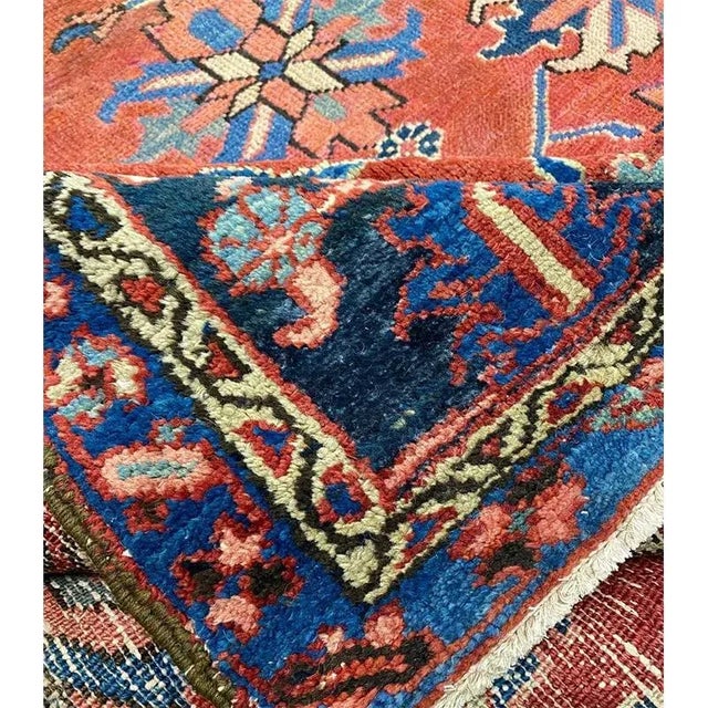 Traditional 1910s Antique Persian Heriz Area Rug 8’1″ X 11’3″ For Sale - Image 3 of 13