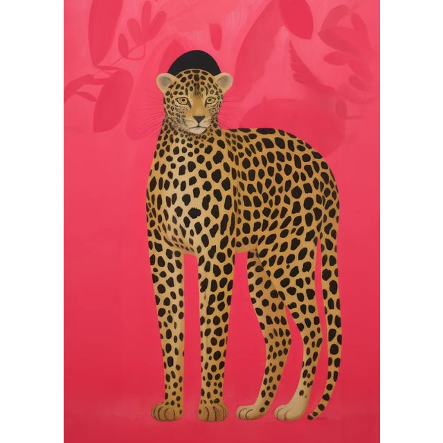 This art print, "Pink Backdrop with Majestic Spotted Leopard," is a 9x12 inch giclée masterpiece that promises to be the...