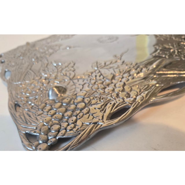 Art Nouveau Vintage Arthur Court Grapevine Platter For Sale - Image 3 of 17