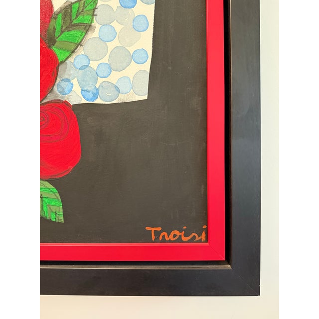 Whimsical Original Oil Painting “A Couple in Love” by Argentine Artist Florencia Troisi For Sale - Image 12 of 13