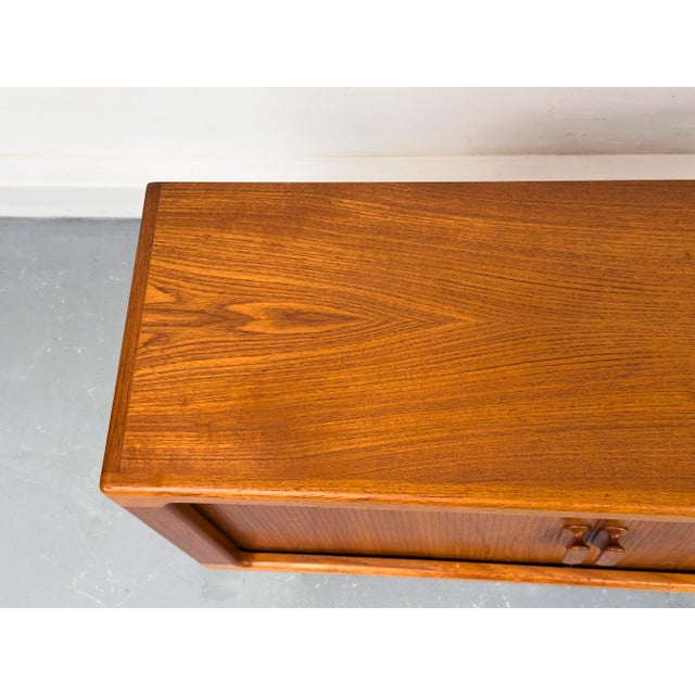 Mid-Century Modern Danish Teak Sideboard with Tambour Doors from CFC Silkeborg, 1970s For Sale - Image 3 of 18