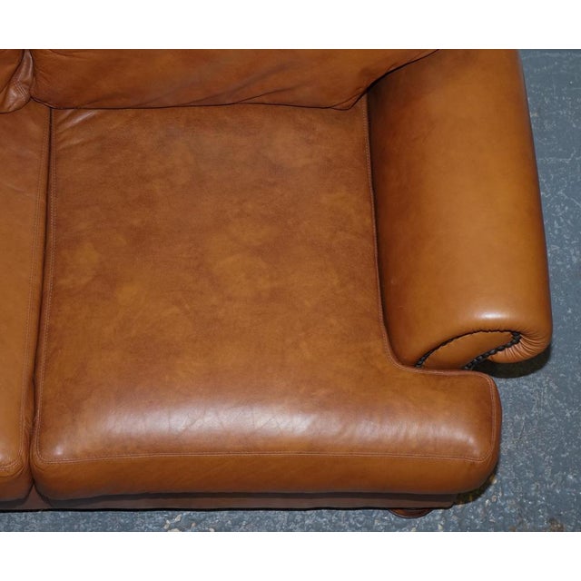 Vintage Tetrad Cordoba 2-Seater Sofa in Tan Leather from John Lewis For Sale - Image 9 of 15