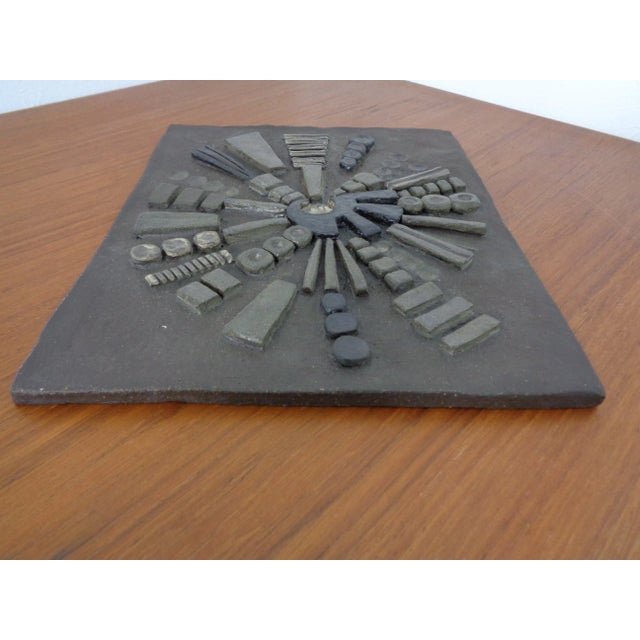 Gray Brutalist Ceramic Wall Panel, 1960s For Sale - Image 8 of 18