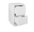 Not Yet Made - Made To Order Matthew Izzo Home Nayla Glossy White Lacquer Two Drawer Side Table With Brass Drawer Pulls For Sale - Image 5 of 6