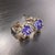 Natural Sapphire Diamond Halo Stud Earrings 14k WG 1.02 TCW Certified For Sale - Image 4 of 10