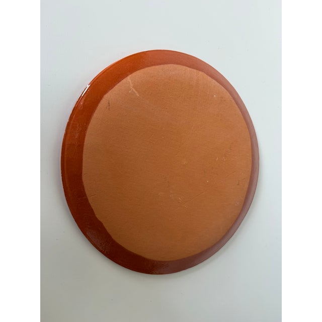 1980s Lois Barton Hand-Painted Figurative Modernist Art Ceramic Decorative Plate For Sale - Image 12 of 12
