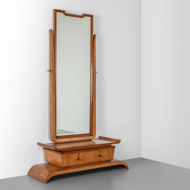Paolo Buffa Bedroom Mirror by Paolo Buffa and Antonio Cassi Ramelli, 1930s For Sale - Image 4 of 4