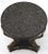 Decorative bronze side end occasional round table with granite top.