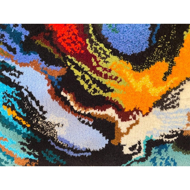 Mid-Century Modern Leonardo Nierman Abstract Wool Tapestry, 1970s For Sale - Image 3 of 9