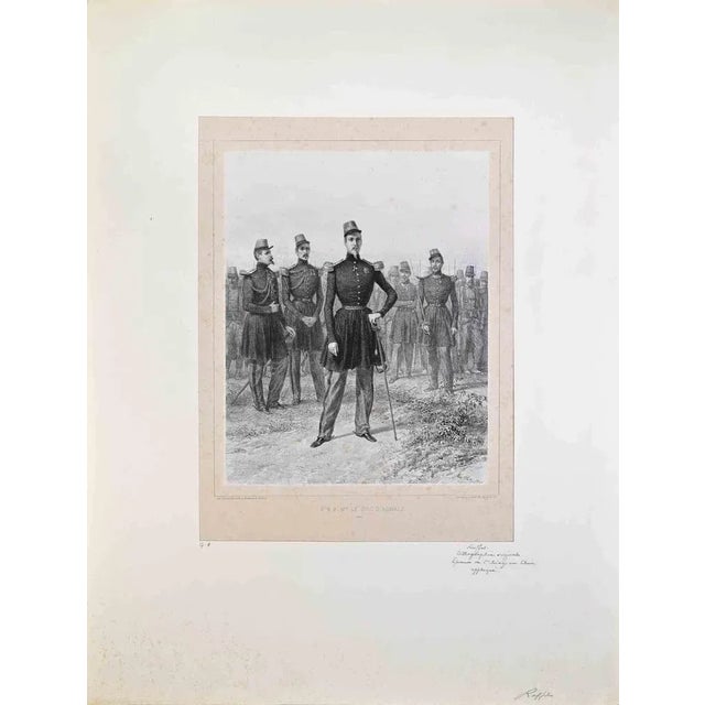 Traditional Auguste Raffet, Le Duc d'Aumale, Lithograph, 1943 For Sale - Image 3 of 3