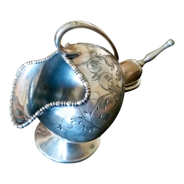 Antique Silver Plate Sugar Scuttle (Bowl, With Scoop) Chairish