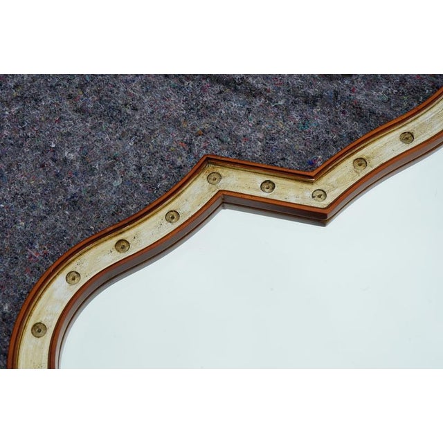 Large Cherry Wood Gold Leaf Framed Wall Mirror by Grange Paris, France For Sale - Image 10 of 13