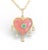 Rhodochrosite Heart Pendant With Emerald, Diamonds & 14k Gold For Sale In New York - Image 6 of 9